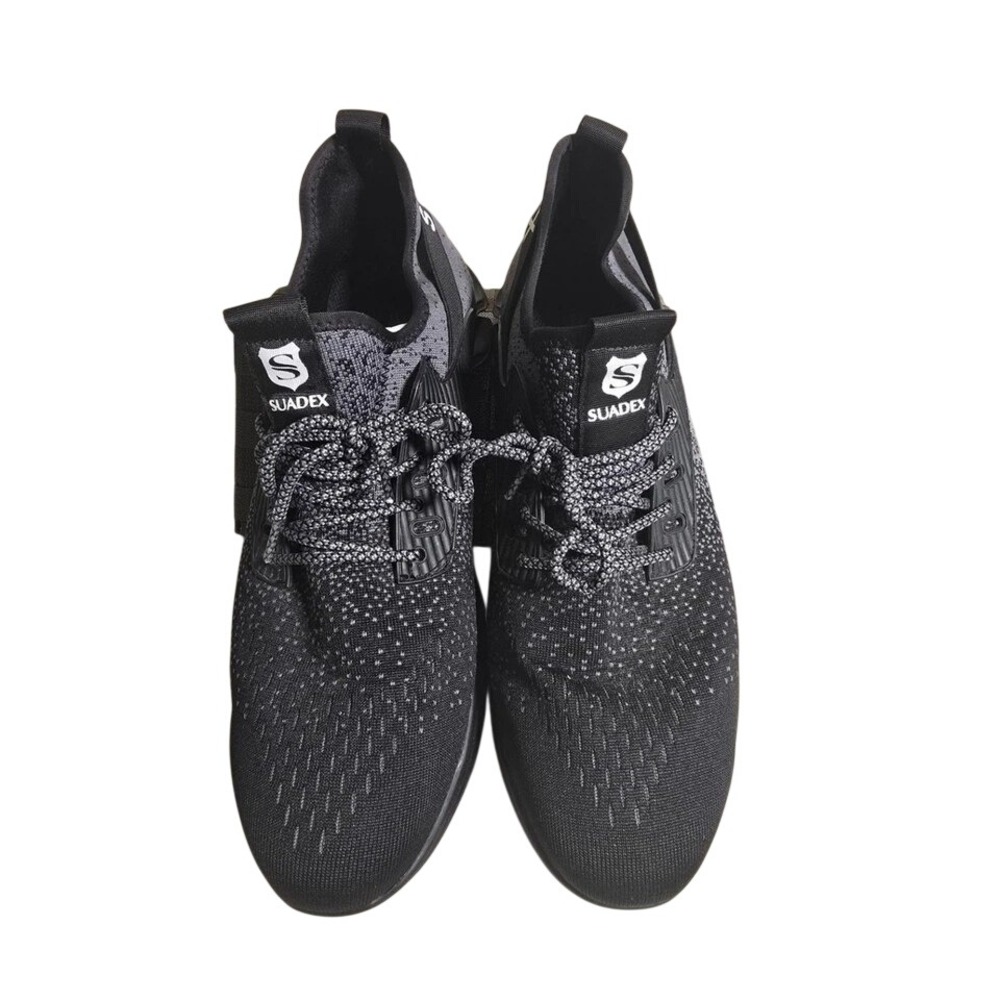 Suadex Steel Toe Sneakers Mens 14.5 Work Safety Shoes Slip Resistant Black Grey